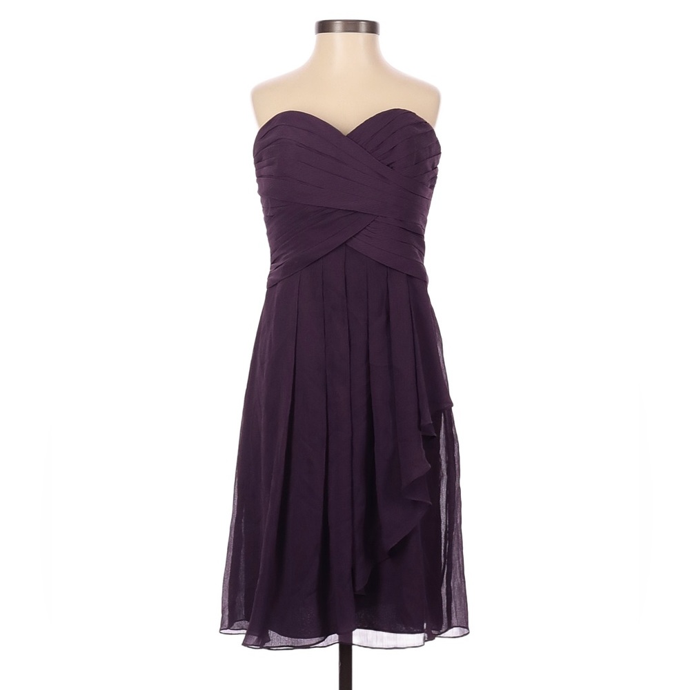 Gorgeous David’s Bridal Plum Purple Bridesmaid Dress Semi-Formal Size 12